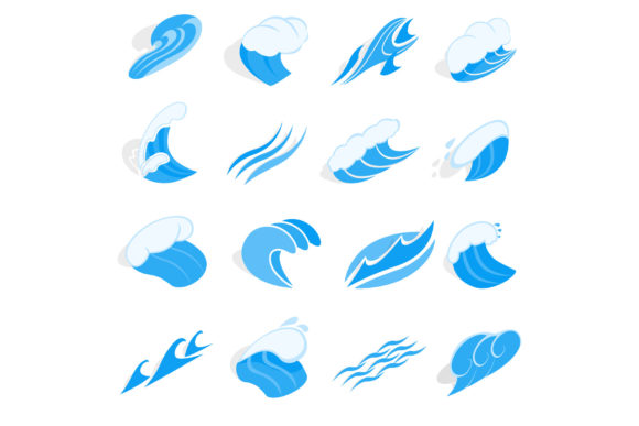Elevate UI with Isometric 3D Water Wave Sets