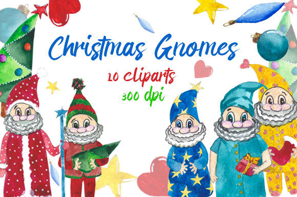 Elevate Your Holiday Projects with Clipart Christmas Gnomes Watercolor
