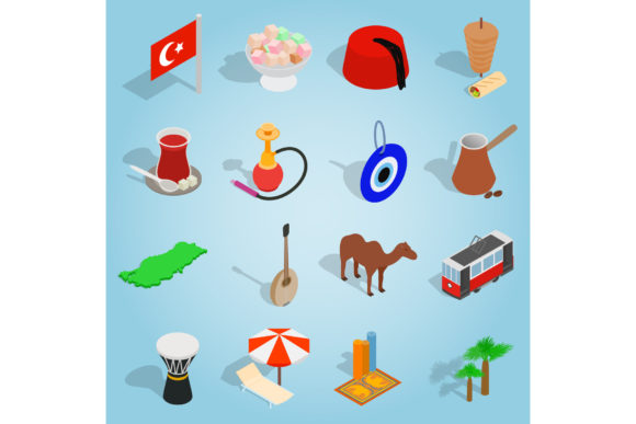 Elevating Digital Design with the Country Turkey Set Icons and Isometric Collections