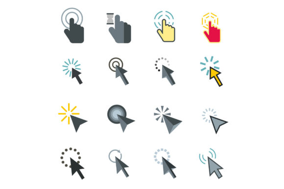 Elevating User Experience with a Flat Style Mouse Pointer Icons Set