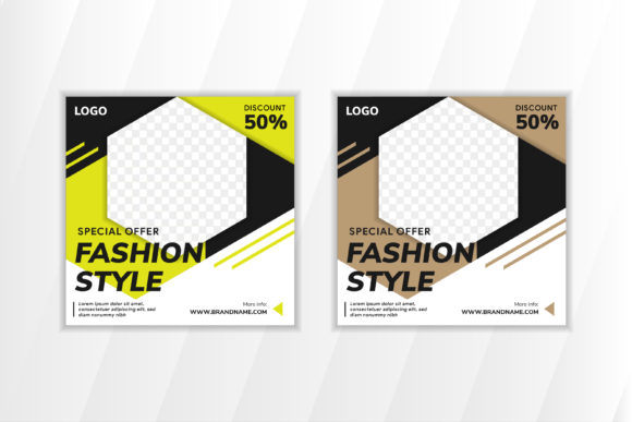 Elevating Visual Identity with the Fashion Hexagon Square Banner