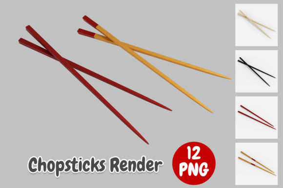 Elevating Visual Storytelling with High-Resolution Japanese Chopsticks 3D Renders
