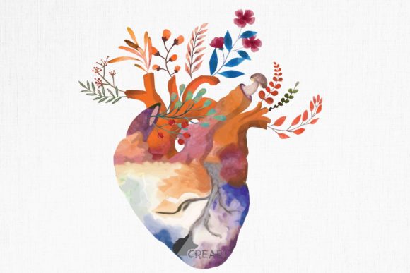 Embracing the Season: Creative Ways to Use Autumn Anatomical Floral Human Heart Art