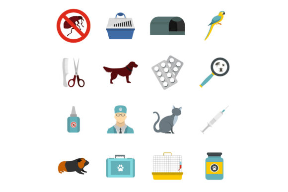 Enhancing Digital Veterinary Experiences with Flat Style Iconography