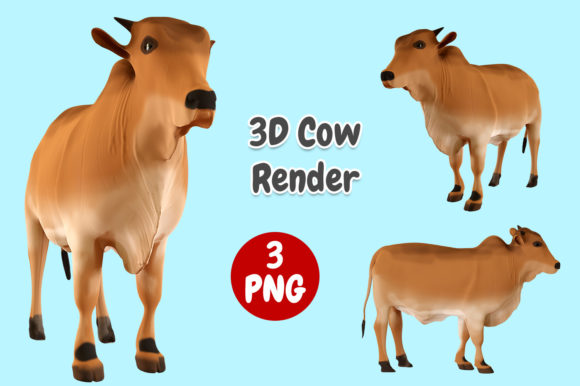Evaluating High-Resolution Cow Animal 3D Renders for Professional Design Projects