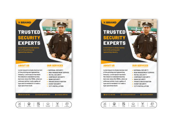 Evaluating the A4 Security Service Modern Flyer Design for Professional Marketing Needs