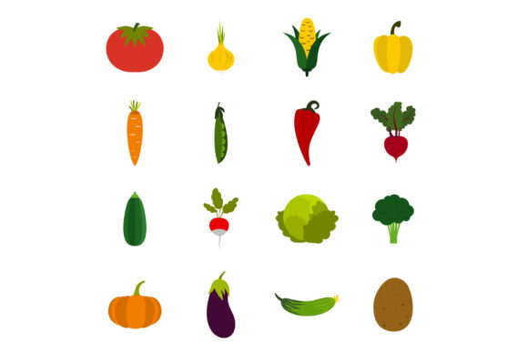 Evaluating the Vegetables Icons Set, Flat Style for UI Design