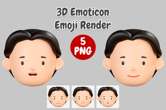 Strategic Visual Communication: Leveraging the Head Emoticon of Boy 3d Render for Brand Impact