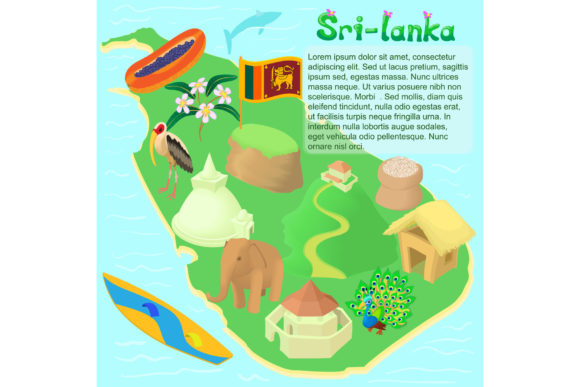 Unlock Creativity with a Cartoon Style Sri Lanka Map