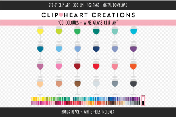 Unlocking Creativity with Glass of Wine Clip Art - 100 Colors