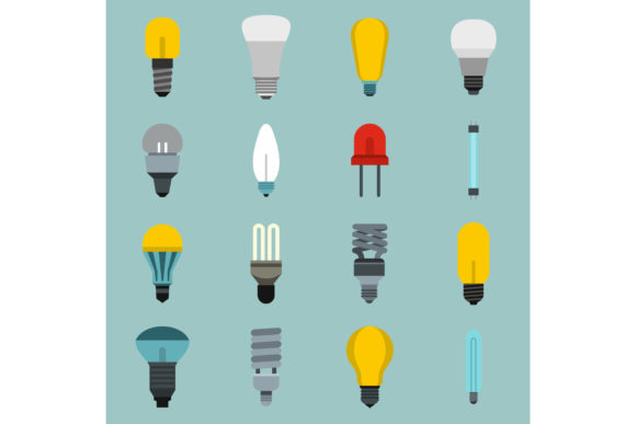 Unlocking Design Potential with a Flat Style Light Bulb Icons Set