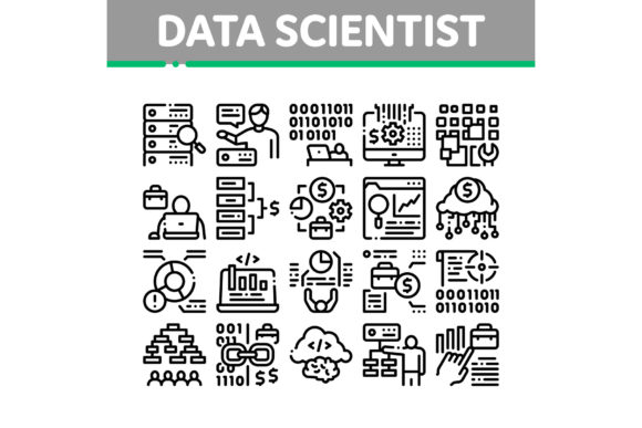 Visualizing Data Science: The Power of the Worker Collection Icons Set Vector
