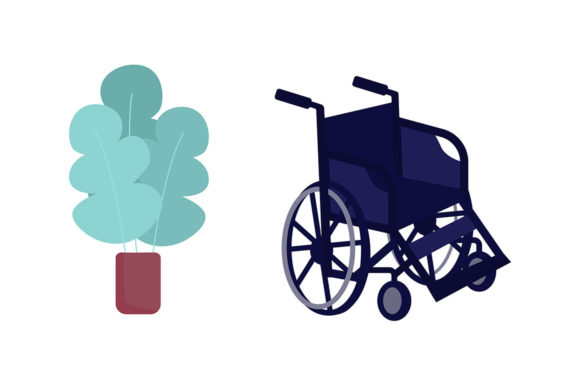 Visualizing Inclusivity: The Role of Wheelchair and Plant Flat Color Vectors in Modern Design