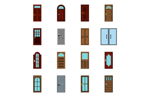 Why the Door Icons Set in Flat Style Matters for Modern UI Design